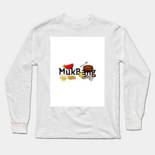 Funny Minhwa: MukBang (Korean traditional/folk art) Long Sleeve T-Shirt